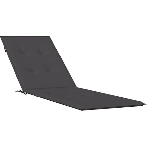 Coussin de chaise longue anthracite mélangé (75+105) x 50 x 4 cm vidaXL (1/4)