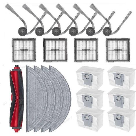 Per Roborock Q10 S5/Q10 S5+/Q10V/Q10V+/Q10 VF/Q10 VF+/S8 Pro/S8 Pro Plus Spazzola principale Filtro Panno per mocio Sacchetto raccoglipolvere