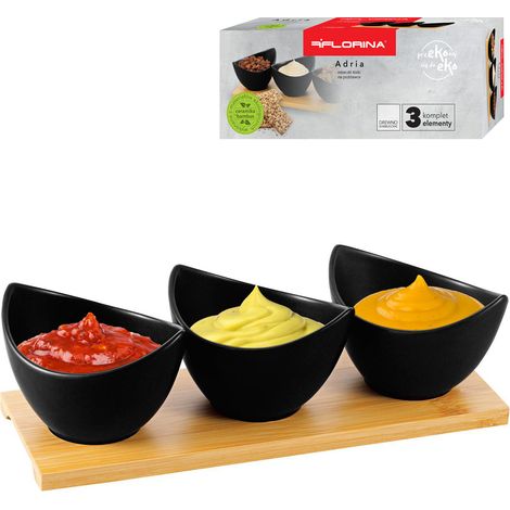 Florina Adria Dipschalen auf Ständer, 3 Stück.