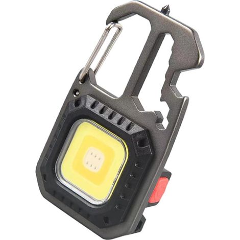 Set mit 2 tragbaren LED-Taschenlampen mit Schlüsselanhängerbefestigung, multifunktional für Outdoor-Aktivitäten