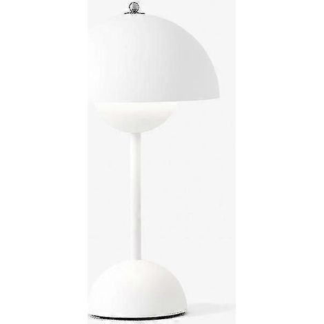 Lámpara de noche nórdica con forma de hongo - Lámpara de mesa LED con forma de capullo de flor, lámpara de mesilla USB para sala de bodas, escritorio, dormitorio - Decoración moderna y sencilla ZY (Bl
