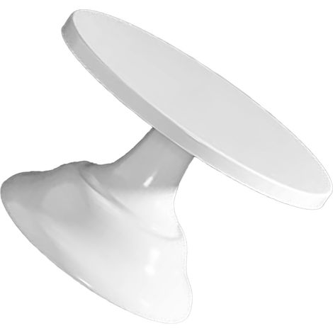 Présentoir à gâteaux rond en métal blanc, style européen, antidérapant, idéal pour mariages, fêtes et anniversaires. Petit modèle. (1/5)