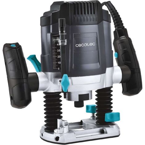 Cecotec Défonceuse filaire MultiShape 900 Plunge. 1 200 W, 5 fraises, compatible petites et grandes fraises.
