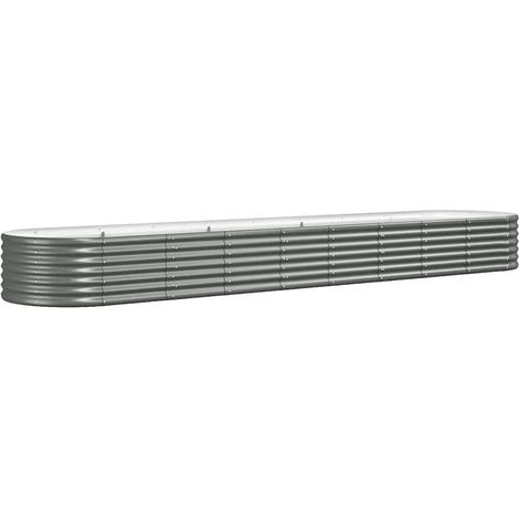 Maison Exclusive - Hochbeet Verzinkter Stahl 368x80x36 cm Grau (1/5)