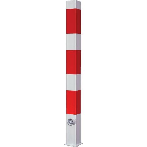 Absperrpfosten 70x70 r/w herausnehmbar 1400 mm (1/2)