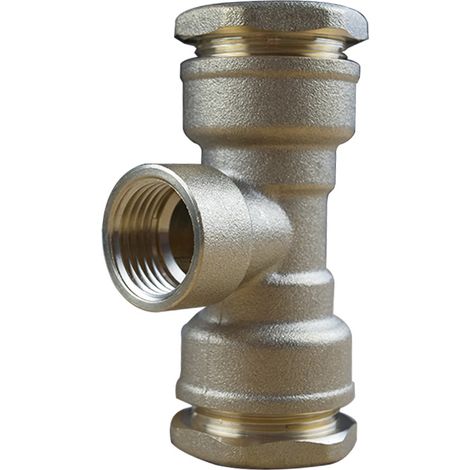 Raccord laiton pour tube PE - Arco - Té avec dérivation femelle - F 1/2' - Diamètre 20 (1/3)