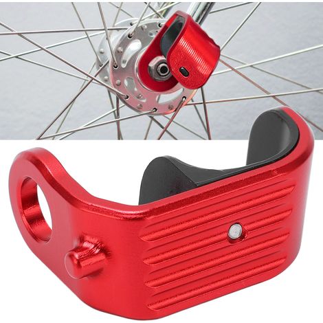 Attache rapide en forme de E pour vélo Brompton, légère en alliage d'aluminium poli et plastique, crochet de sécurité. (1/5)