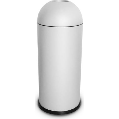 Pattumiera Per Raccolta Rifiuti Ø35xh88 cm da Interno In Acciaio Verniciato Bianco (1/2)