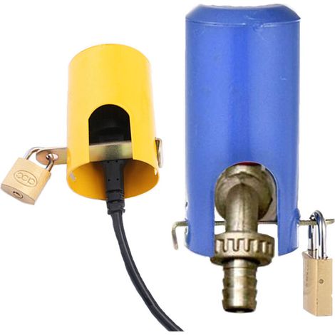 Utilisation du système de verrouillage de robinet extérieur et du vandalisme, et facile à installer, tuyau de jardin isolé et couvercle d'économie d'eau. (1/4)