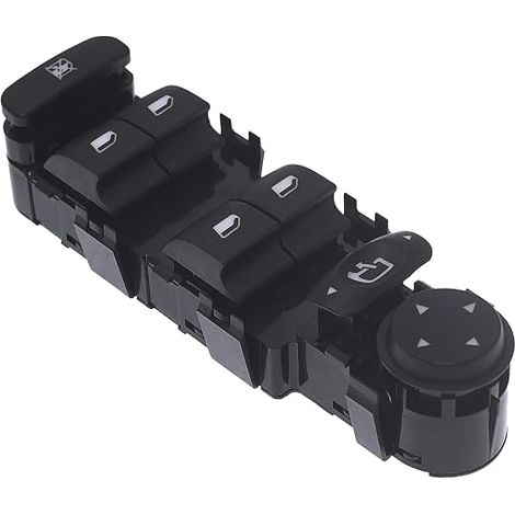 KAOLALI Regulador de ventana delantera izquierda, interruptor principal de ventana eléctrica del lado del conductor 6554.HA, interruptor regulador de ventana compatible con Citroën C4 (1/5)