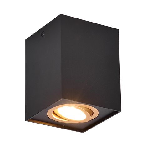 Plafoniera, metallo, oro nero, 9,6x12,5x9,6 cm, Biscuit (1/5)