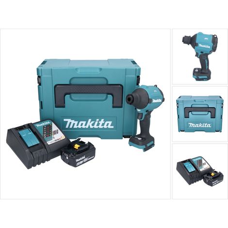 Makita DAS180RG1J Souffleur à poussière sans fil 18V Brushless + 1x Batterie 6,0Ah + Chargeur + Coffret Makpac