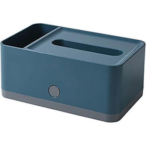 Boîte de rangement pour distributeur de mouchoirs en papier à ressort de bureau, organisateur de papeterie (1/4)
