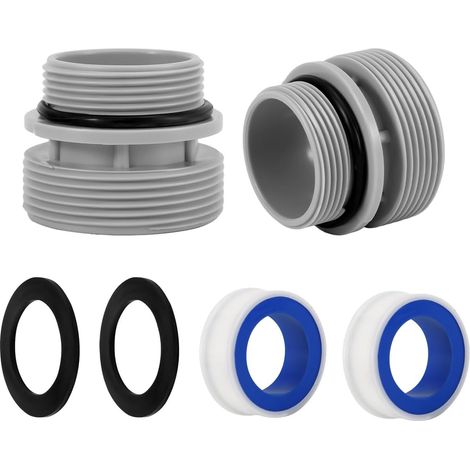 4560 Kit d'adaptateurs de tuyau de piscine 38 mm Kit de conversion pour pompe de piscine avec joint, pompes filtrantes, compatible avec tuyau de 40 mm à 1,5" (1/5)