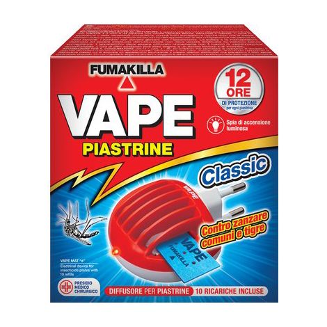 ELETTROEMANATORE PIASTRINA VAPE MAT - + PIASTRINE ZANZARE 10- 12 pezzi