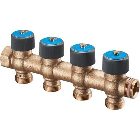DIST. SANIT. BRONZE,avec ARRET, AUTO-ETANCHE, 3/4 , 4 CIRC.