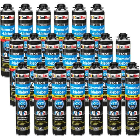 Dämmstoffkleber PU-Klebeschaum B2 Dämmplatten 20 x 750ml Perimeterkleber EPS XPS (1/5)