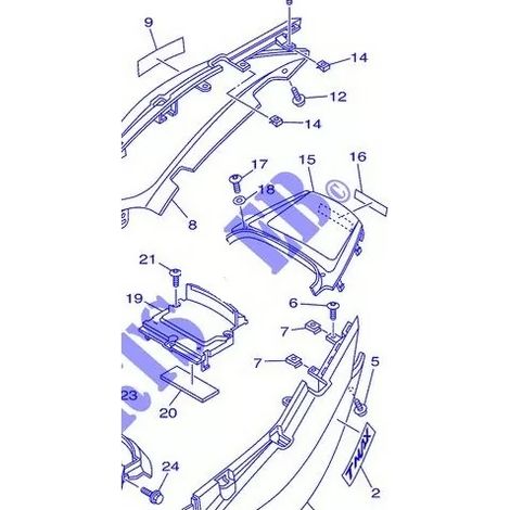Yamaha 5GJ-2173B-30 Emblema 3D - T-max 500 06-07