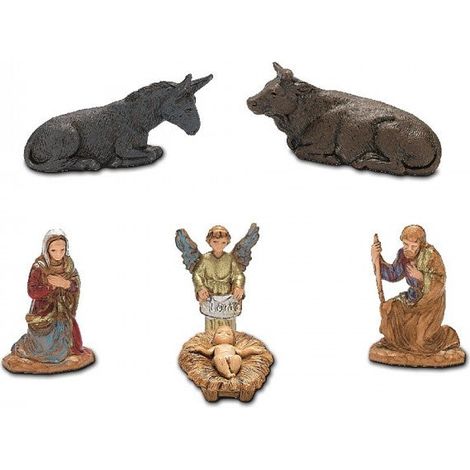 NATIVITÀ IN MINIATURA 6 SOGGETTI 3,5CM IN RESINA