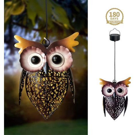 Lampe solaire de jardin 1 pièce hibou LED lampe solaire extérieure avec réglage - AquaForge (1/5)