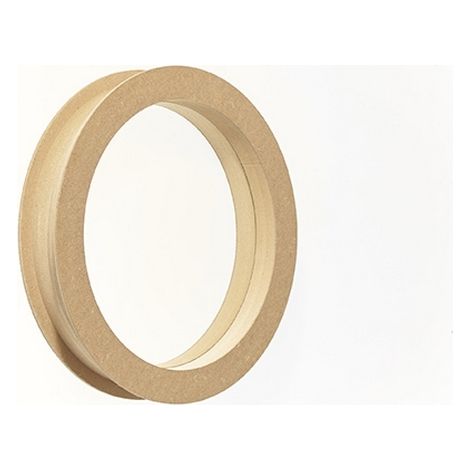 Mottez – Hublot de porte MDF rond Ø25cm – Vitre trempée 4mm – Pour porte épaisseur 40mm – Rosace pour porte (1/3)