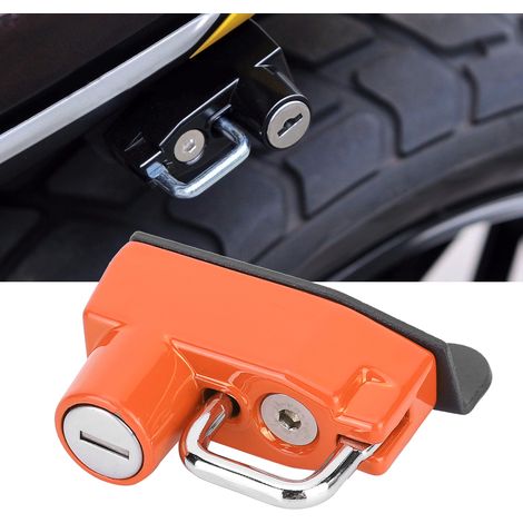 Diebstahlsicherer Helmschlosshaken passend für Ducati Scrambler 400/800 Modelle ab 2015 (Orange) (1/5)