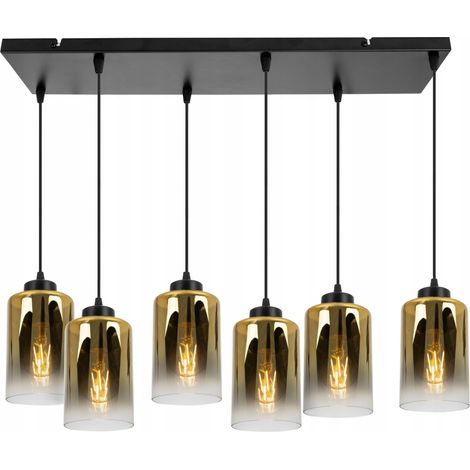 LÁMPARA COLGANTE MODERNA Y ELEGANTE CON PANTALLA DE CRISTAL (1/5)
