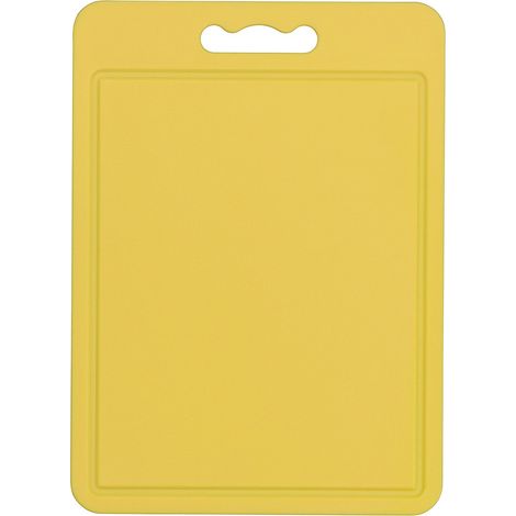 Chef Aid Tagliere grande in poliestere giallo, superficie antiscivolo multiuso, facile da pulire e lavabile in lavastoviglie con manico, 40 x 30 cm, disponibile in altri colori (1/5)