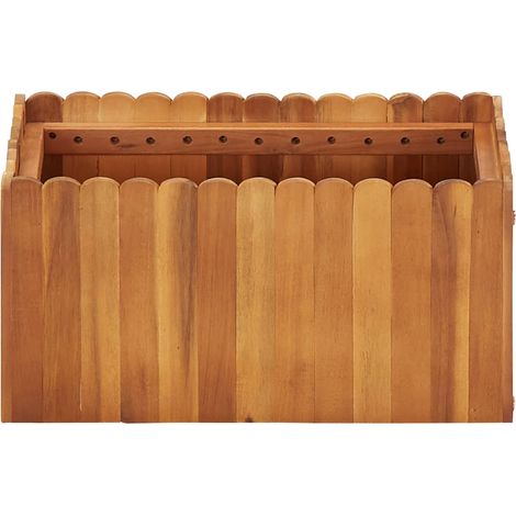 Jardinière Lit surélevé de jardin 50x30x25 cm Bois massif d'acacia (1/5)