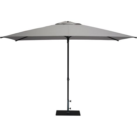 Ombrellone da Giardino 3x2 m Palo Ø38 mm in Alluminio Tessuto Olefin Trend Grigio (1/5)