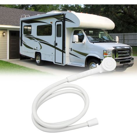 Duschkopf für Wohnmobile mit 1,5 m Schlauch, kompatibel mit Wohnmobilen, Wohnwagen, Campingbussen und Booten (weiß) (1/5)