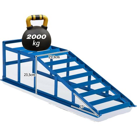 Rampes de voiture, construction robuste, design antidérapant, Bleu (1/2)