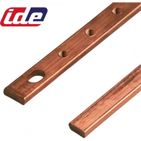 Barre en cuivre 30x10 mm M8 longueur 1000mm