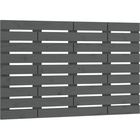 Maison Exclusive - Wand-Kopfteil Grau 96x3x63 cm Massivholz Kiefe