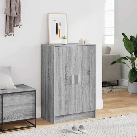 Schuhschrank Grau Sonoma 60x35x92 cm Holzwerkstoff