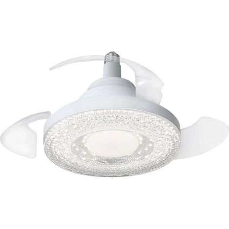 Ventilador de techo, mando a distancia, luz LED regulable, BLANCO (1/2)