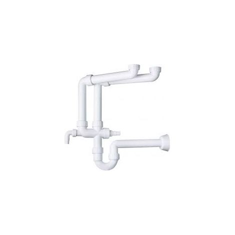 CONNEX - SIFONE PRATIK PER LAVATRICI PPA 2 BACINI 6/4X40MM