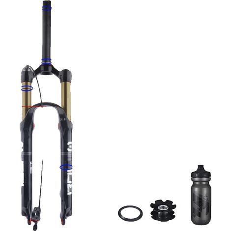 Horquilla de bicicleta de montaña, suspensión de aceite y gas, aleación de magnesio ligera, 29" Gold Remote Controlled (1/2)