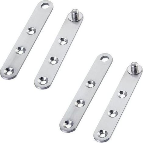 Charnières de porte pivotantes - 2 paires de charnières pivotantes à 360 degrés - En acier inoxydable Pour meuble - Porte pivotante - Pour porte d'armoire, porte de meuble à chaussures (1/4)