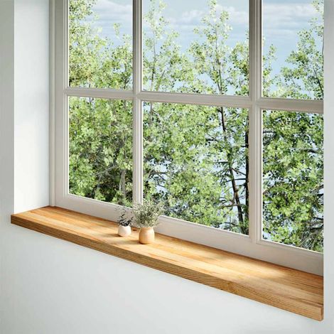 Appuis de fenêtre 2 pcs marron clair bois de chêne massif (1/5)