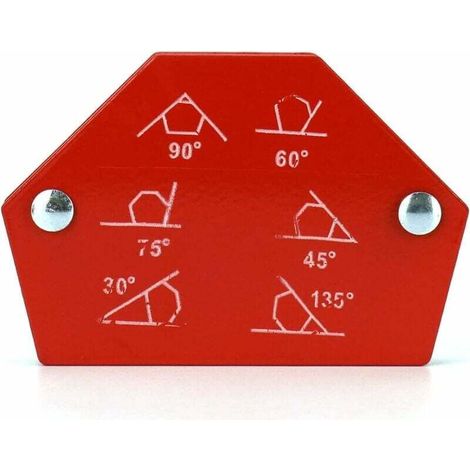 6-teiliges Schweißmagnet-Set, magnetischer Schweißpositionierer, Schweißwinkel 30°/45°/60°/75°/90°/105°/120°/135°, Haltekraft 6,8 kg/15 lbs - 11,3 kg/25 lbs