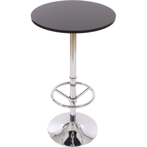 Tavolo alto da bar bistrot con poggiapiedi 109 cm nero TAB04003
