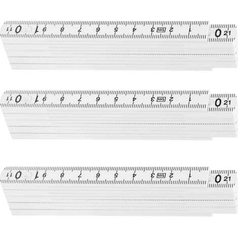3 Pièces Règle Pliable Multifonction pour Mesures Précises en Menuiserie et Carrelage