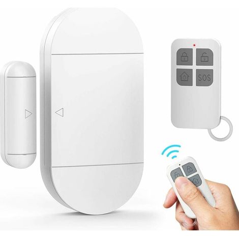 Alarme de Porte et Fenêtre, 130 dB Détecteurs pour Portes et fenêtres sans Fil avec Télécommande, Anti-Intrusion Anti-Vol Capteur Magnétique pour Système de Sécurité Maison et Enfants (1/5)