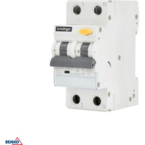 Disjoncteur différentiel 1P 25A 30mA Type AC - Protection électrique fiable - Schelinger Electric (1/5)