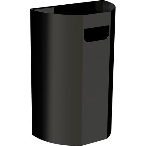 JVD - Poubelle murale demi-lune 40L noire - Matériel professionnel
