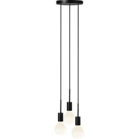 Suspension PACO 3-Spot Métal Noir, H.17.3 - IP20 - E27 /Nordlux Intérieur (1/5)