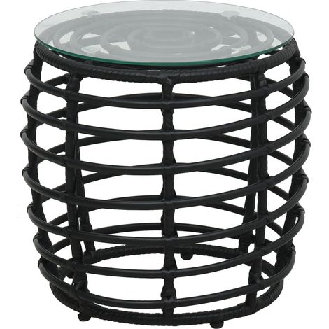 Ensemble de bistro 3 pcs,Salon de jardin Résine tressée Noir CFW22862 (1/5)
