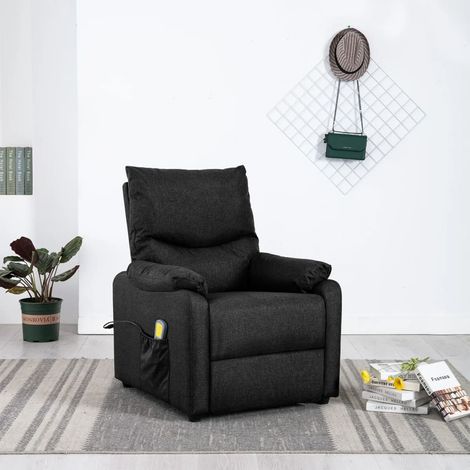 FIMEI Fauteuil de massage inclinable Noir Tissu (1/5)