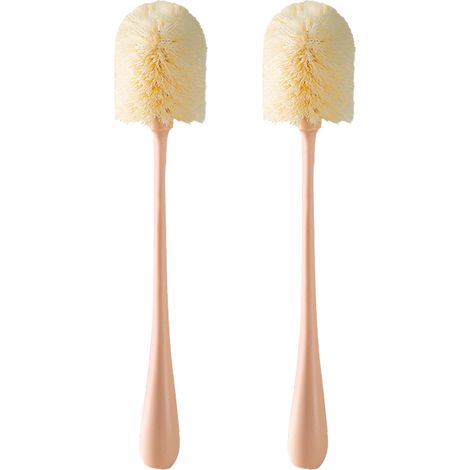 Brosse Pour Bouteille Lait - Manche Long 30 Cm - Tête Plate Et Souple - Pour Bouteilles Isolées Et Gourdes - Lot De 2 (1/5)
